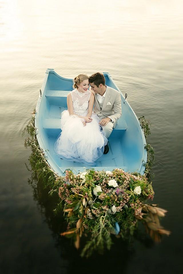 wedding photo - Vintage Rowboat Wedding Inspiration - Polka Dot Bride