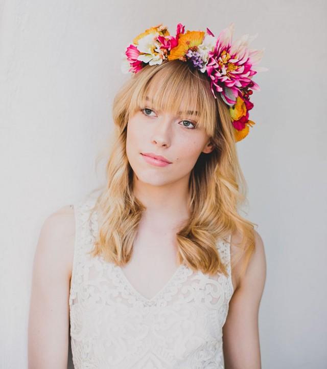 DIY Silk Flower Crown Weddbook