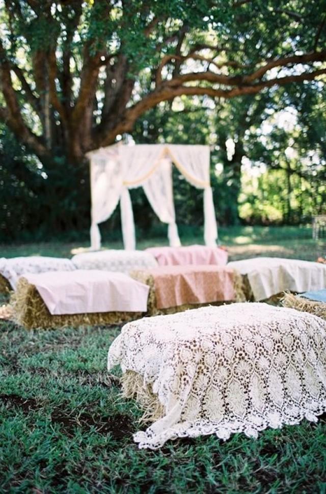 Bohemian Wedding Quick Six Inspiration. Hay Bale Seating 2282712