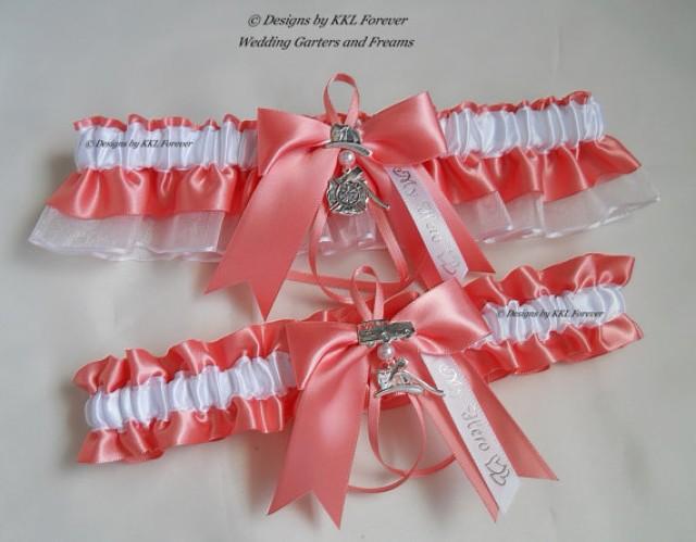 Maltese charm  Coral cross Cross Garters Garters maltese Handmade Wedding Firefighter   Charm