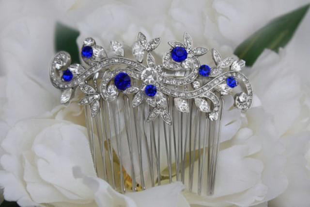 4. Wedding Hair Accessory Set in Royal Blue - wide 7