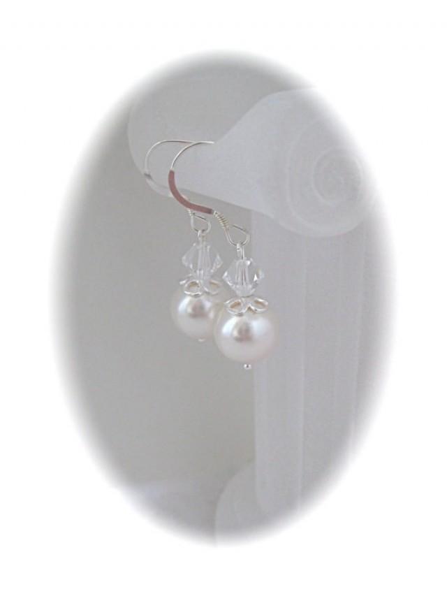 wedding photo - Bridal earrings pearl earrings wedding jewelry pearl drop earrings