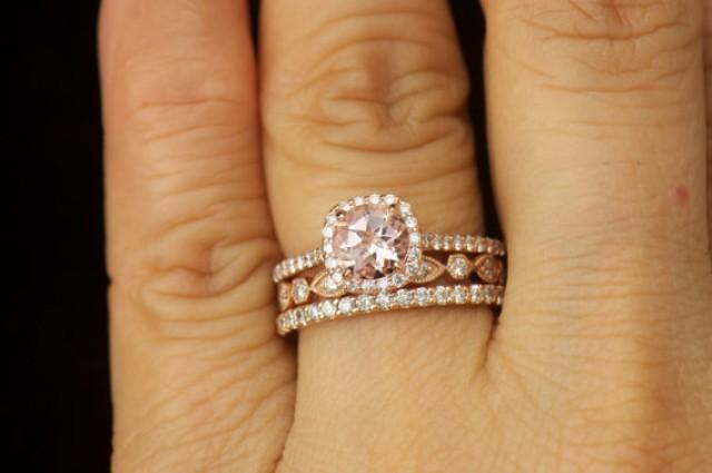 7mm band halo diamond wedding ring