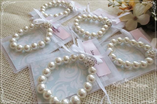 Flowergirl Bracelet Set Bow Bracelets Of 4 Flower Girl