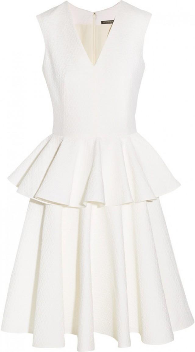 Alexander McQueen Cotton-blend cloqu? dress