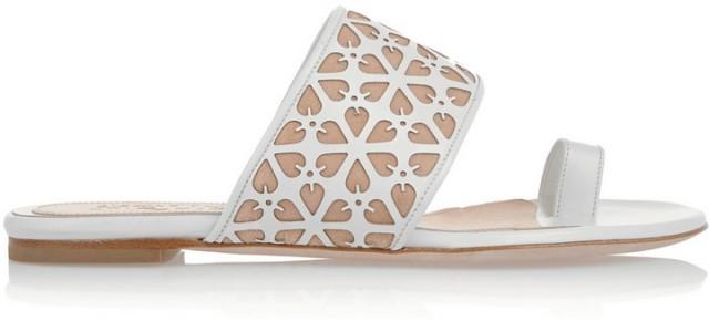 Alexander McQueen Laser-cut leather and suede sandals