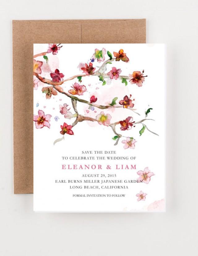 japanese floral garden save the date bridal shower