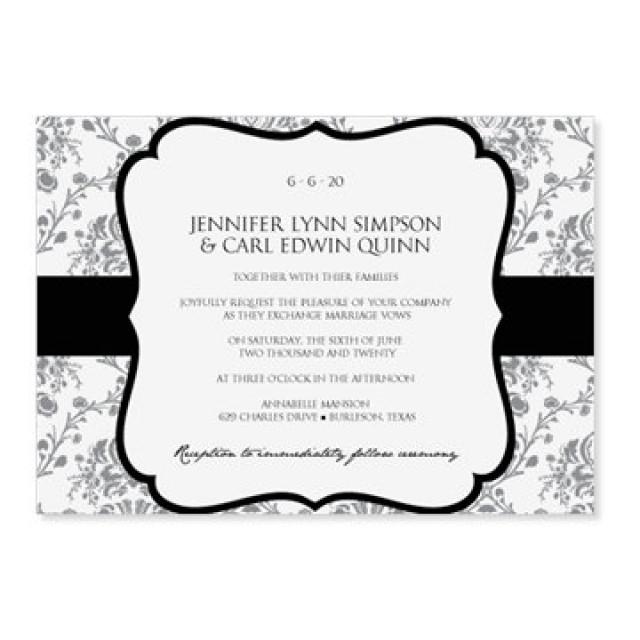 INSTANT DOWNLOAD Wedding Invitation Template Victorian Damask 