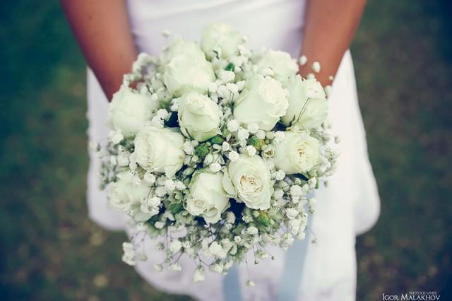 wedding photo - Bride Gypso Bouquet