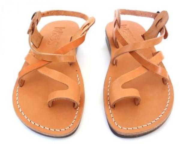 SALE ! New Leather Sandals JERUSALEM Women&#39;s Shoes Thongs Flip Flops Flats Slides Slippers Biblical Bridal Wedding Colored Footwear Designer
