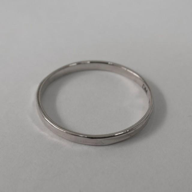 Simple Gold Wedding Band - 14k White Gold Ring 