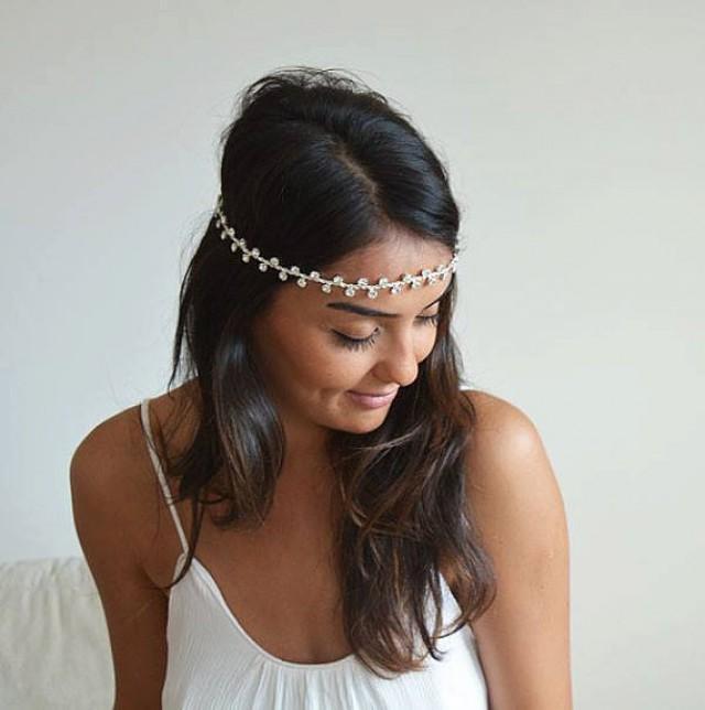 wedding photo - Silver Headband, Wedding Hair Accessories, Rhinestone Headband, Bridal Headpieces, Bridal Hair Accessories, Accessories, Rhinestoneband
