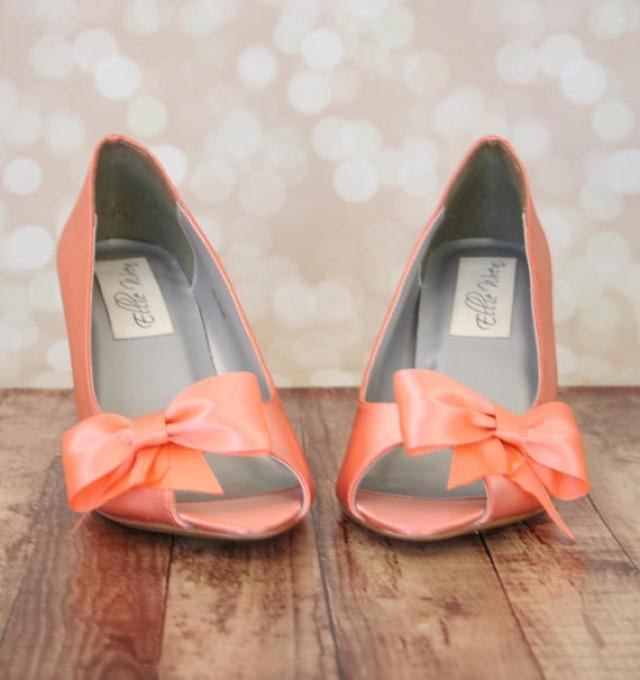 Peach shoes for wedding cheap