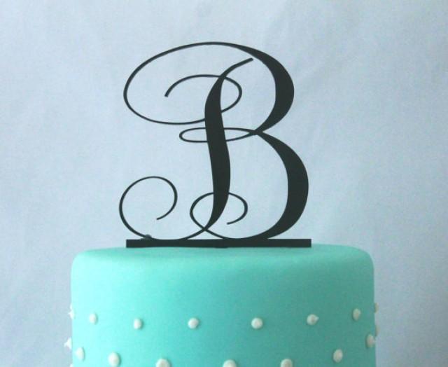 3 4 5 6 Or 7 Monogram Wedding Cake Topper In Any Letter A B C D E F G H I J K L M N O P Q