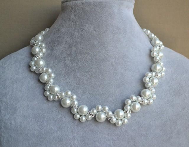 white flower wedding necklace white pearl necklace glass pearl necklace pearl flower necklace wedding necklace bridesmaid white flower wedding necklace white pearl necklace glass pearl necklace pearl flower necklace wedding necklace bridesmaid