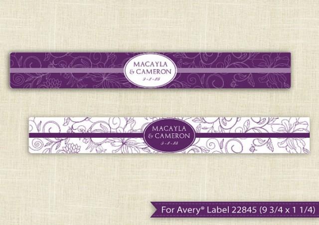 DOWNLOADABLE Water Bottle Label Template For Avery 22845 9 3 4 X 1 1 