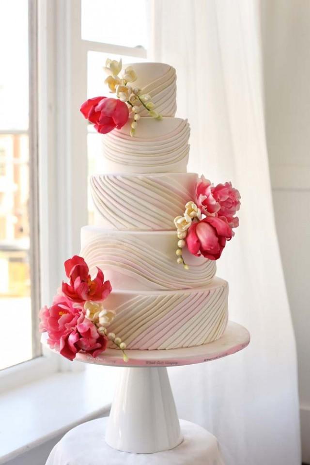 Pretty Wedding Cake By Whisk Cake Company