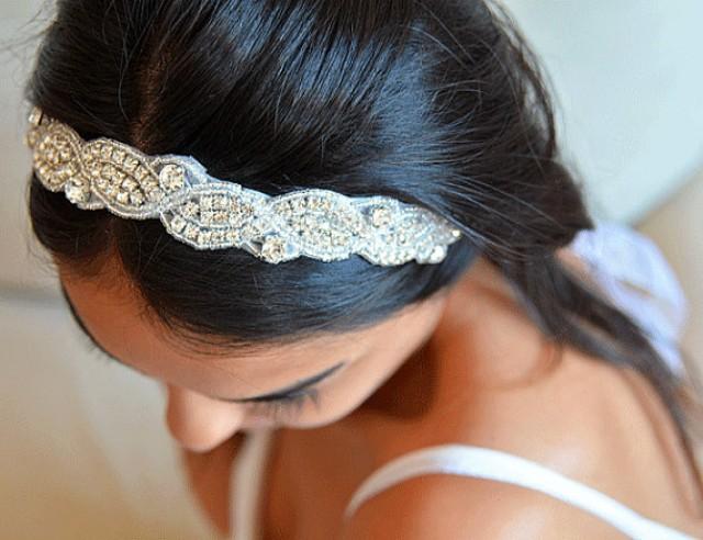 wedding photo - Wedding Headband, Wedding Hair Accessories, Rhinestone Headband, Bridal Headpieces, Bridal Hair Accessories, Accessories, Rhinestone band