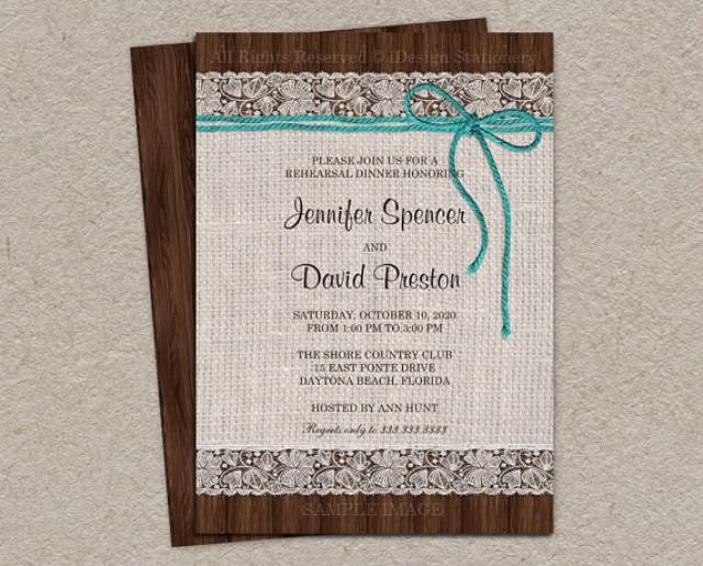 diy wedding invitation twine rustic rehearsal dinner invitation with burlap lace and diy wedding invitation twine rustic rehearsal dinner invitation with burlap lace and