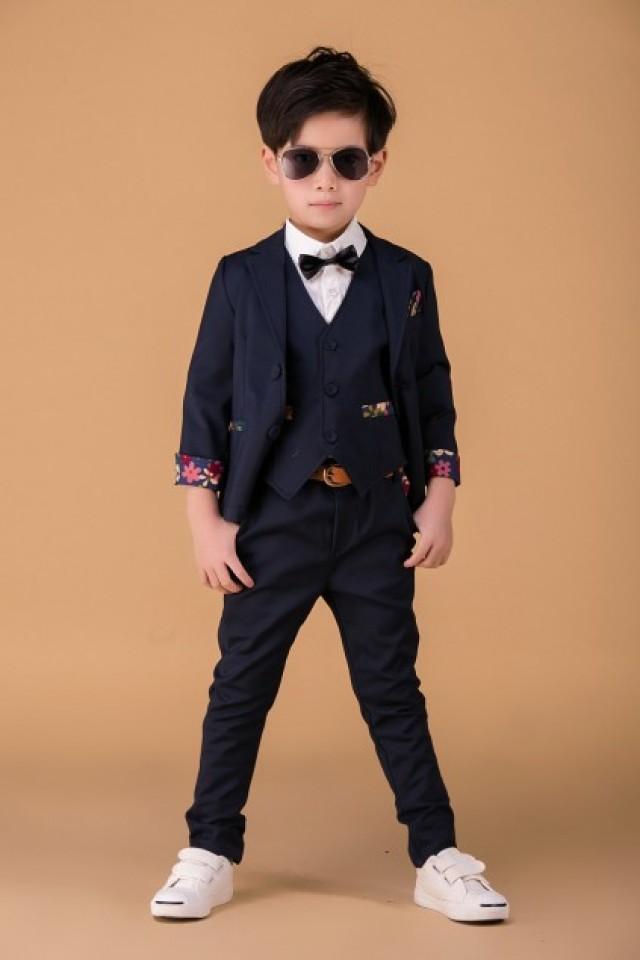 wedding photo - Beautiful  Navy Blue Formal Clothing for Kids