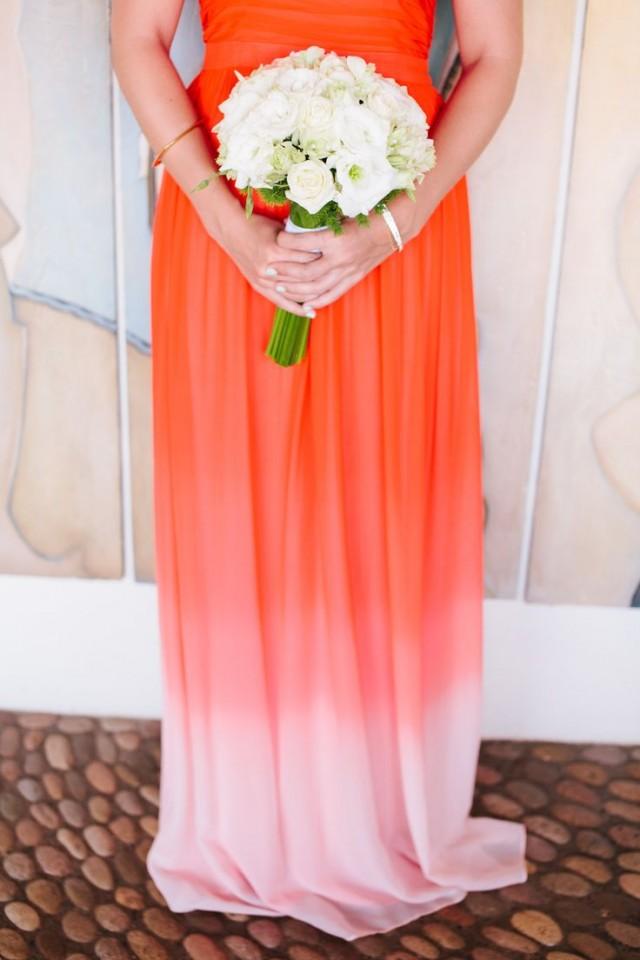 Mexico Elopement With A Statement Orange Dress
