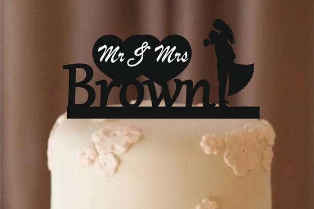 wedding photo - personalized wedding cake topper - silhouette wedding cake topper , monogram cake topper - rustic cake topper - bride and groom cake topper,