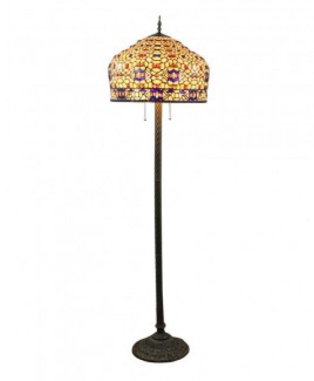wedding photo - 20" Tiffany Style Colorful Stones and Jewels Floor Lamps