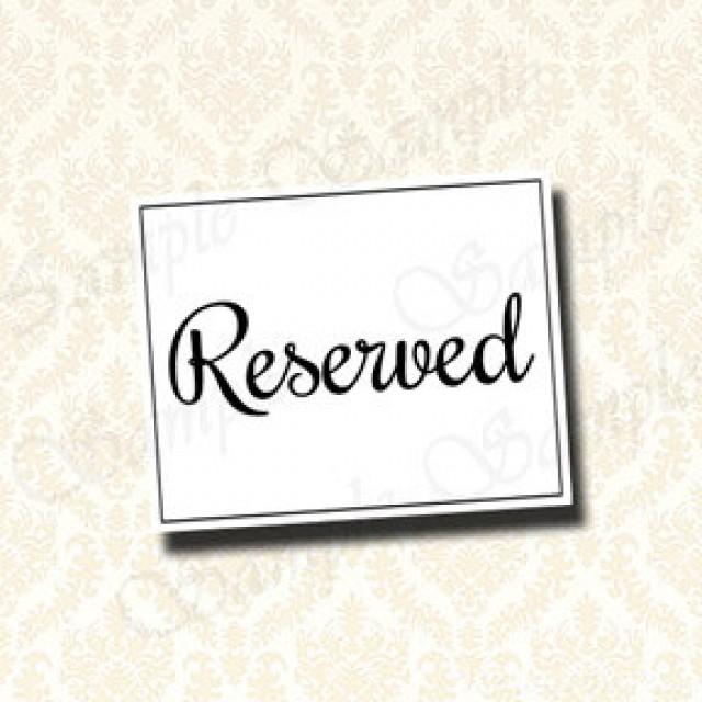 Wedding Reserved Sign Seat Table Signage Wedding Reserved Sign Seat