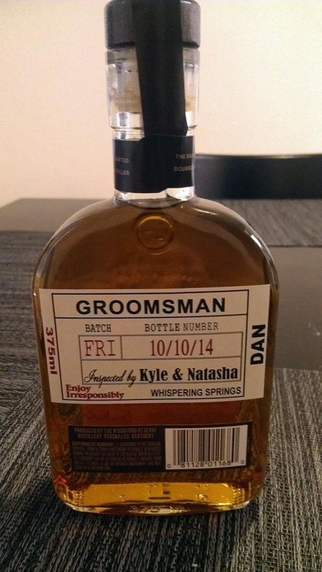 wedding photo - Custom Wedding Groomsman Liquor Labels For Your Best Man And Groomsman Gifts - 8