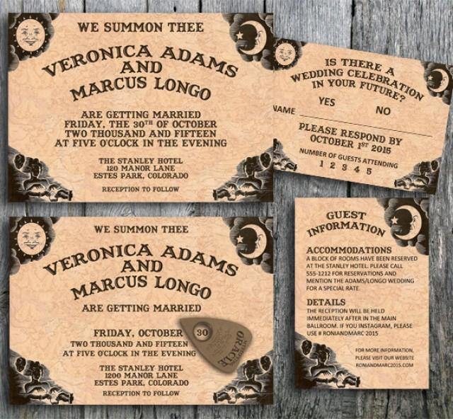 wedding photo - Ouija invitation for Halloween wedding or Halloween party