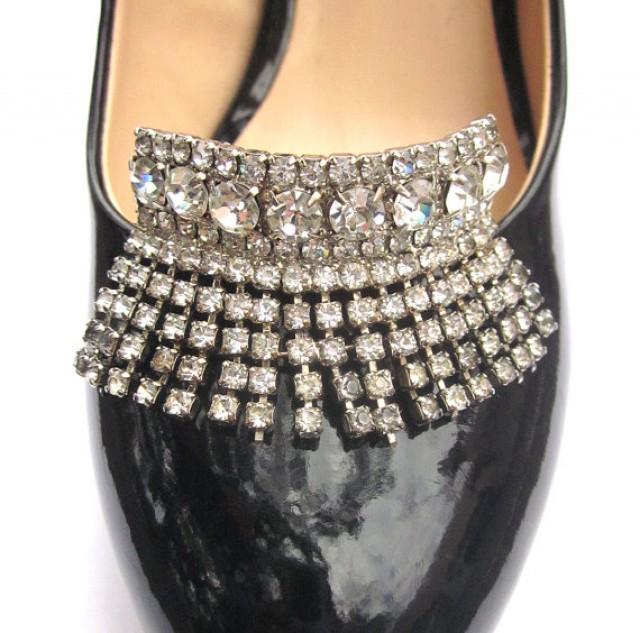 Vintage Rhinestone Shoe Clips Shoe Jewelry Bridal Accessory 2349665
