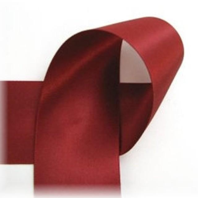 2 1/4 inches wide, Scarlet Red - Double-faced Satin Ribbon - sold by the yard - sashes, crafts