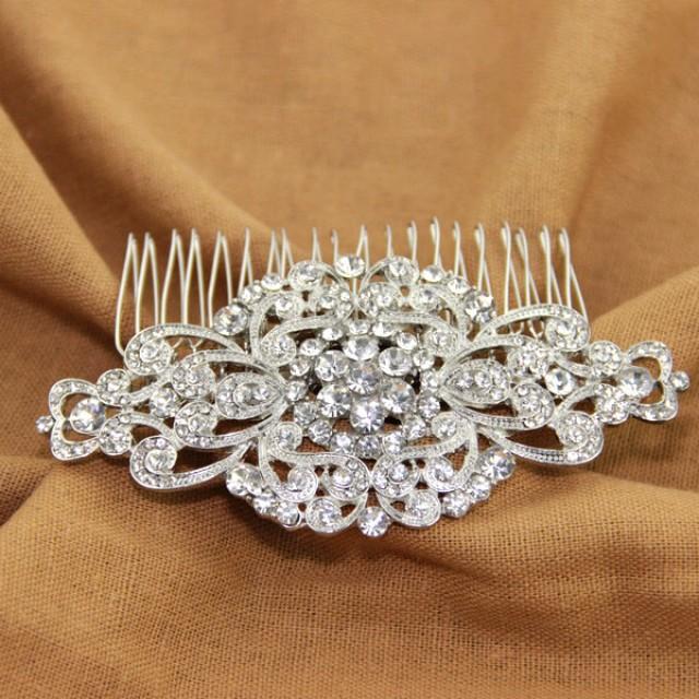 wedding photo - Art Deco Crystal Bridal Hair Comb