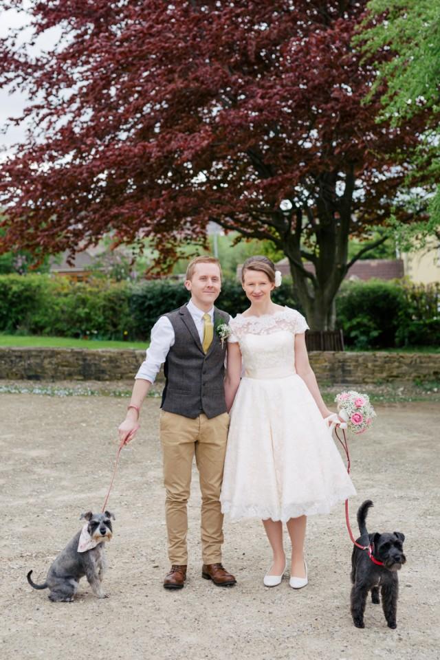 Quirky Tweed & Pet Dogs Vintage Village Fete Home Made Wedding -...
