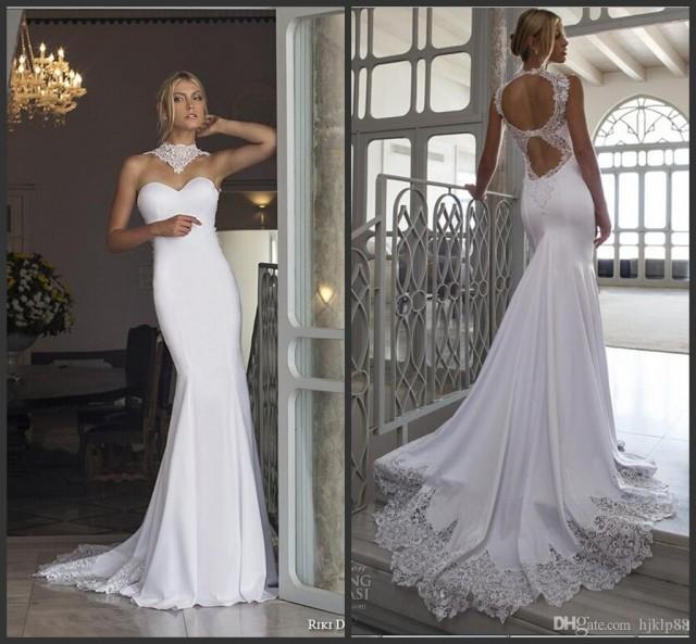 wedding photo - New Style Riki Dalal Wedding Dresses 2016 Sexy Mermaid Garden Bodice Fitted Hollow Back Chapel Train Lace Bridal Gowns Vestidos De Noiva Online with $126.39/Piece on Hjklp88's Store 