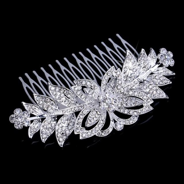 wedding photo - Butterfly Rhinestone Bridal Hair Comb Wholesale