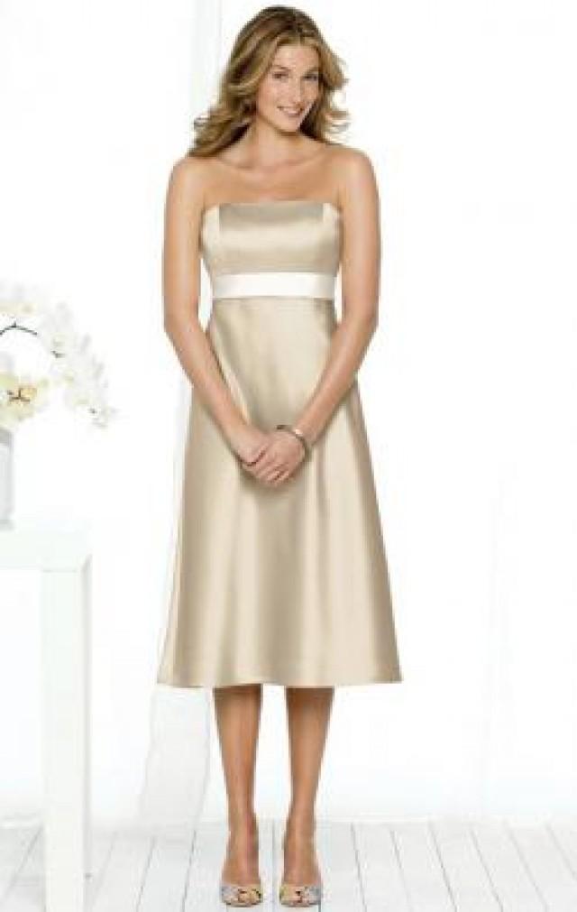 wedding photo - Affordable Gold Short Bridesmaid Dress