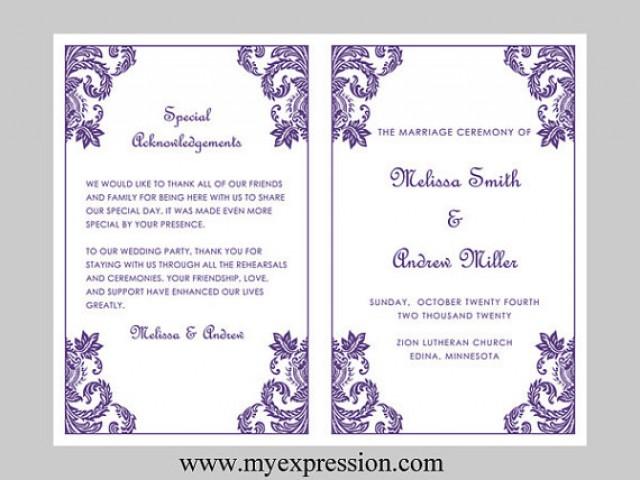 Wedding Program Template Ms Word Travelermanager