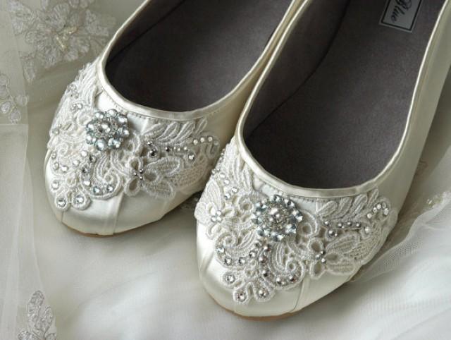 Flat Wedding Shoes 1 Weddbook Womens Wedding Shoes Lace Ballet Flats Accessories Bridal Vintage Embellished Flat