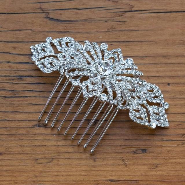 wedding photo - crystal bridal hair comb for bride
