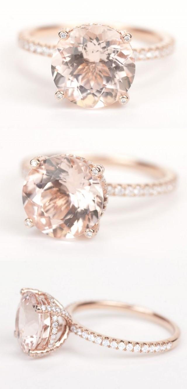 wedding photo - 15 Stunning Rose Gold Wedding Engagement Rings That Melt Your Heart