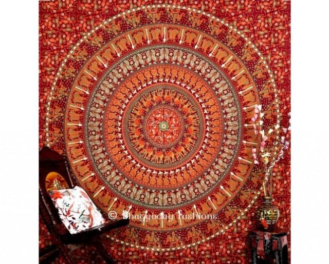 wedding photo - Mandala Elepahnt Design Boho Dorm Tapestry Bedspread