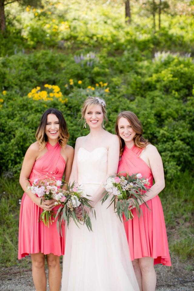 wedding photo - Coral Bridesmaid Dresses