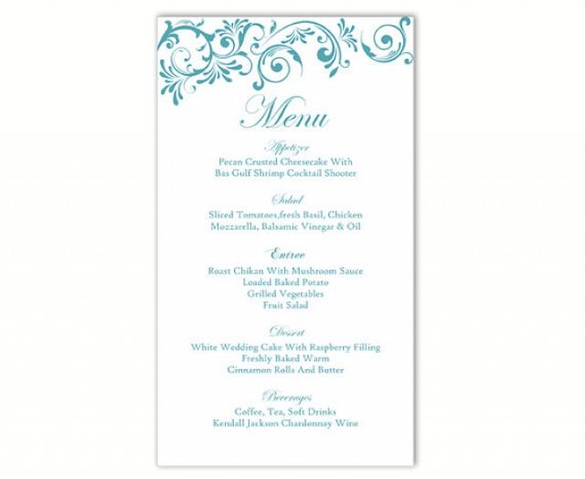 menu cards template