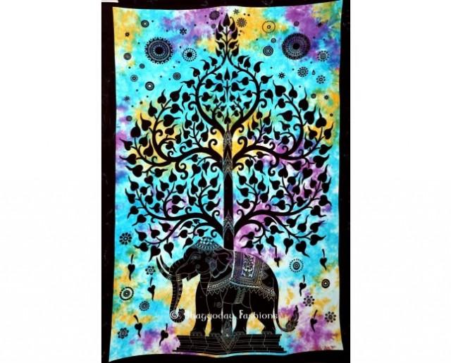 wedding photo - Mandala Wall Hanging Elephant Tree Tapestry