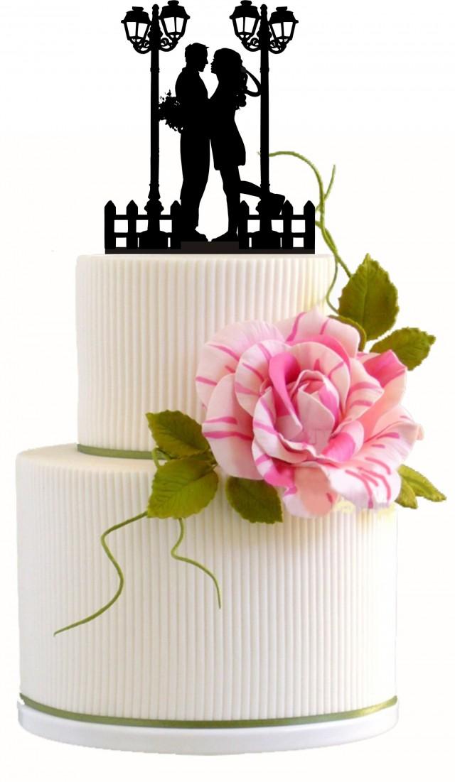 wedding photo - Wedding Cake Topper Silhouette / Dating / engagement