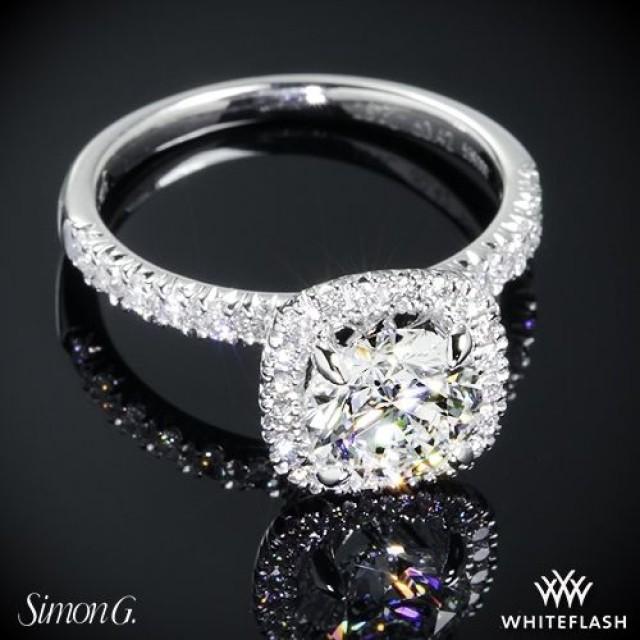 18k White Gold Simon G MR2132 Passion Diamond Engagement Ring wedding photo - 18k White Gold Simon G MR2132 Passion Diamond Engagement Ring