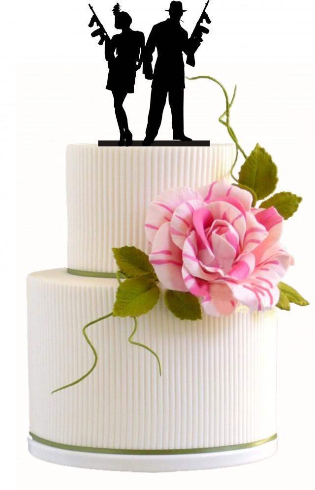 wedding photo - Custom Wedding Cake Topper Silhouette