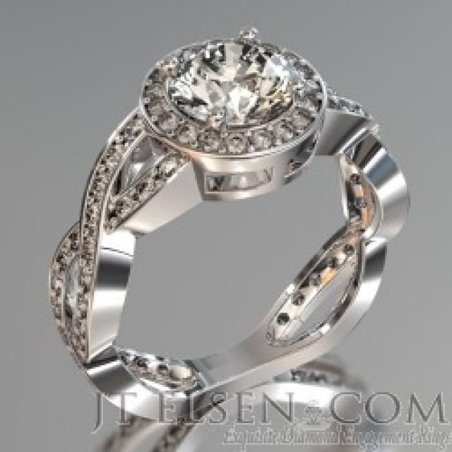 wedding photo - Pave Diamond Engagement Rings