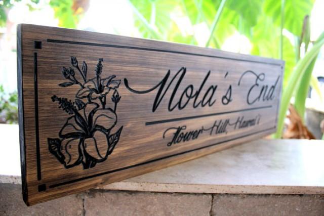 wedding photo - Flower Sign-Family Sign-Wedding Sign-Marriage Sign-Custom sign-Personalized Wood Sign-Anniverary Gift (SW-20)
